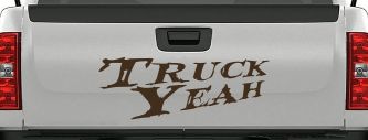 Truck Yeah Country Car or Truck Window Vinyl Decal Sticker (Brown)