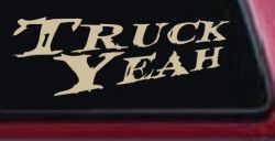 Truck Yeah Country Car or Truck Window Decal Sticker (Desert Sand)