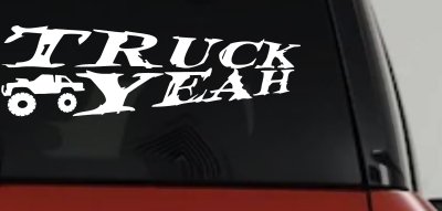 Truck Yeah With Truck Country Car or Truck Window Vinyl Decal Sticker