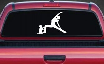 Yoga Mother And Child Car or Truck Window Decal Sticker
