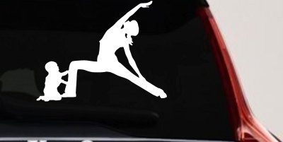 Yoga Mother And Child Car or Truck Window Vinyl Decal Sticker