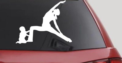 Yoga Mother And Child Car or Truck Window Vinyl Decal Sticker
