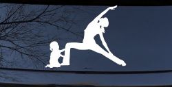 Yoga Mother And Daughter Car or Truck Window Decal Sticker