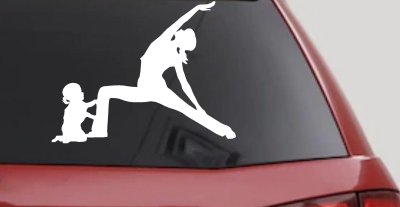 Yoga Mother And Daughter Car or Truck Window Vinyl Decal Sticker