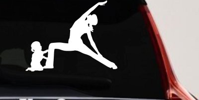 Yoga Mother And Daughter Car or Truck Window Vinyl Decal Sticker