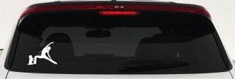 Yoga Mother And Daughter Car or Truck Window Vinyl Decal Sticker (White)