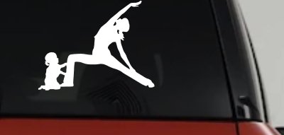 Yoga Mother And Daughter Car or Truck Window Vinyl Decal Sticker