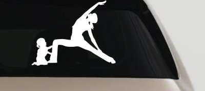 Yoga Mother And Daughter Car or Truck Window Vinyl Decal Sticker