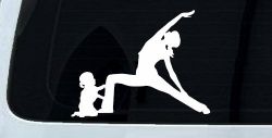 Yoga Mother And Daughter Car or Truck Window Decal Sticker