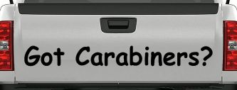 Got Carabiners Car or Truck Window Decal Sticker (Black)