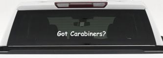 Got Carabiners Car or Truck Window Decal Sticker (White)