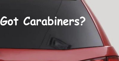 Got Carabiners Car or Truck Window Vinyl Decal Sticker