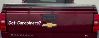 Got Carabiners Car or Truck Window Vinyl Decal Sticker (White)