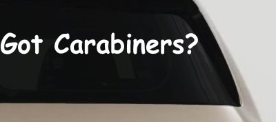 Got Carabiners Car or Truck Window Vinyl Decal Sticker