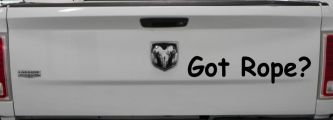 Got Rope Repelling Car or Truck Window Decal Sticker (Black)