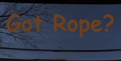 Got Rope Repelling Car or Truck Window Decal Sticker (Copper)