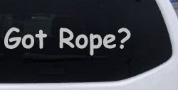 Got Rope Repelling Car or Truck Window Vinyl Decal Sticker (Light Gray)
