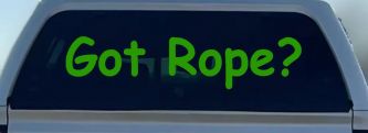 Got Rope Repelling Car or Truck Window Decal Sticker (Lime)