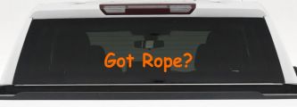 Got Rope Repelling Car or Truck Window Decal Sticker (Orange)