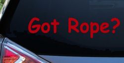 Got Rope Repelling Car or Truck Window Decal Sticker (Red)