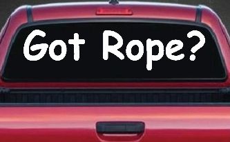 Got Rope Repelling Car or Truck Window Decal Sticker