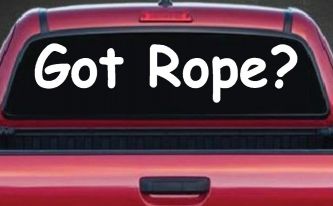 Got Rope Repelling Car or Truck Window Decal Sticker