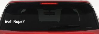 Got Rope Repelling Car or Truck Window Decal Sticker (White)