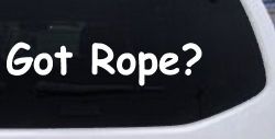 Got Rope Repelling Car or Truck Window Decal Sticker