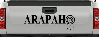 Arapaho Tribe Dreamcatcher Native American Indian Dream Catcher Car or Truck Window Decal Sticker (Black)