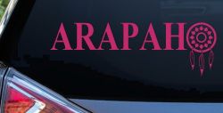 Arapaho Tribe Dreamcatcher Native American Indian Dream Catcher Car or Truck Window Decal Sticker (Hot Pink)