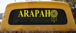 Arapaho Tribe Dreamcatcher Native American Indian Dream Catcher Car or Truck Window Decal Sticker (Yellow)