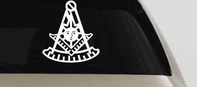 Freemason Masonic Past Master Square and Compass Car or Truck Window Vinyl Decal Sticker