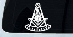Freemason Masonic Past Master Square and Compass Car or Truck Window Decal Sticker