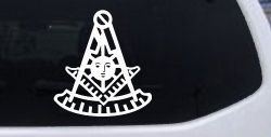 Freemason Masonic Past Master Square and Compass Car or Truck Window Decal Sticker