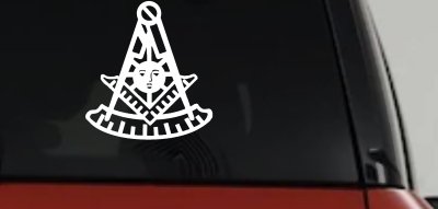 Freemason Masonic Past Master Square and Compass Car or Truck Window Vinyl Decal Sticker