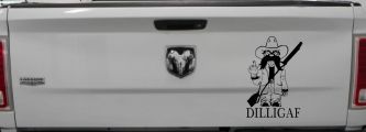 DILLIGAF Do I Look Like I Give A F Funny Car or Truck Window Decal Sticker (Black)
