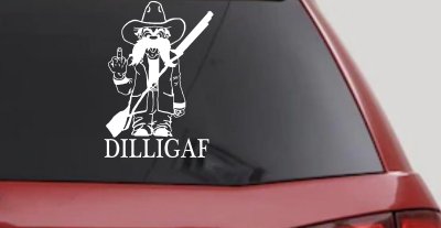 DILLIGAF Do I Look Like I Give A F Funny Car or Truck Window Vinyl Decal Sticker