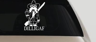 DILLIGAF Do I Look Like I Give A F Funny Car or Truck Window Vinyl Decal Sticker