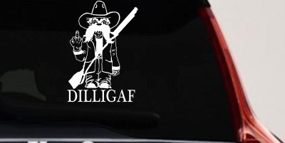 DILLIGAF Do I Look Like I Give A F Funny Car or Truck Window Vinyl Decal Sticker