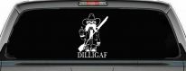 DILLIGAF Do I Look Like I Give A F Funny Car or Truck Window Decal Sticker