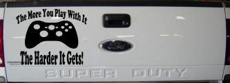 The More You Play With It XBox Video Games Funny Car or Truck Window Vinyl Decal Sticker (Black)