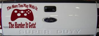 The More You Play With It XBox Video Games Funny Car or Truck Window Decal Sticker (Purple Red)