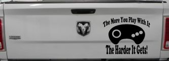 The More You Play With It Sega Video Games Funny Car or Truck Window Vinyl Decal Sticker (Black)