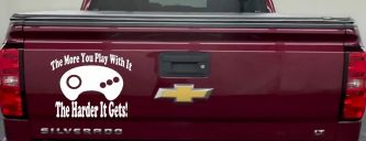 The More You Play With It Sega Video Games Funny Car or Truck Window Decal Sticker (White)