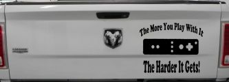 The More You Play With It Wii Video Games Funny Car or Truck Window Decal Sticker (Black)