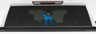 Redneck GPS Coon Dog Country Car or Truck Window Decal Sticker (Sky Blue)
