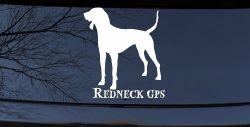 Redneck GPS Coon Dog Country Car or Truck Window Decal Sticker