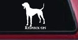 Redneck GPS Coon Dog Country Car or Truck Window Decal Sticker