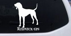 Redneck GPS Coon Dog Country Car or Truck Window Decal Sticker