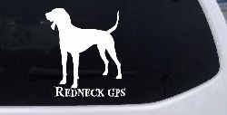 Redneck GPS Coon Dog Country Car or Truck Window Decal Sticker